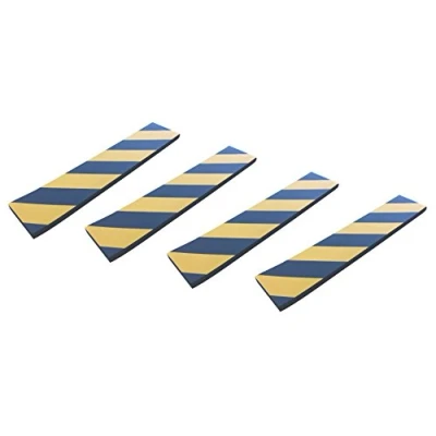 Abbildung von SNS SAFETY LTD Selbstklebenden Stoßdämpfende Schaumstoff Wandplatten für Garagenwand und AutoTür Schutz, 4 Stück (44cmx10cmx1,5cm, Schwarz Gelb)