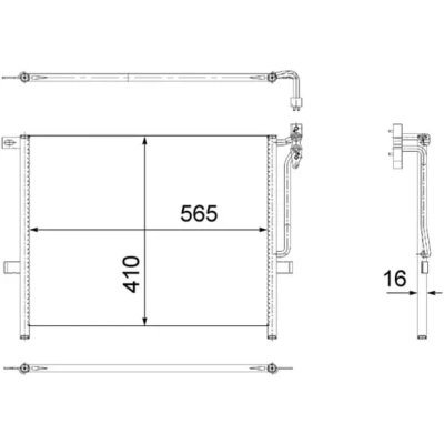 Abbildung von Kondensator, Klimaanlage MAHLE ORIGINAL AC 502 001S