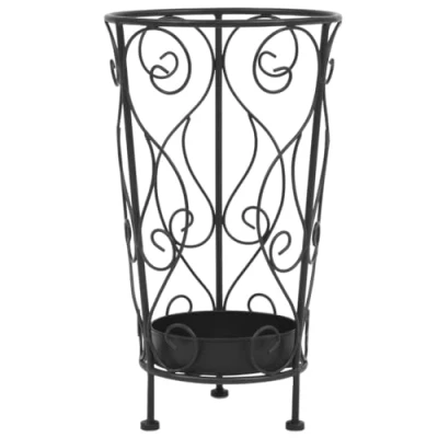 Abbildung von vidaXL Schirmständer Regenschirmständer Vintage Stil Metall 26 x 46 cm Schwarz