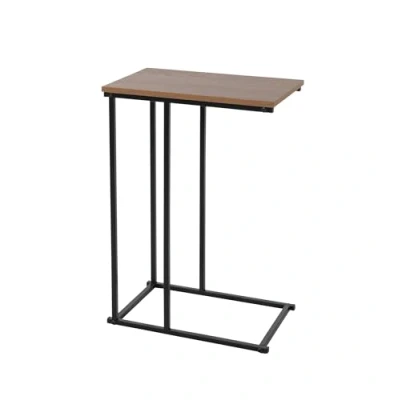 Abbildung von Spetebo Beistelltisch Holz mit Metall Gestell 58 x 40 cm (Packung, 1 tlg), Tisch zum Zustellen oder Dekorieren