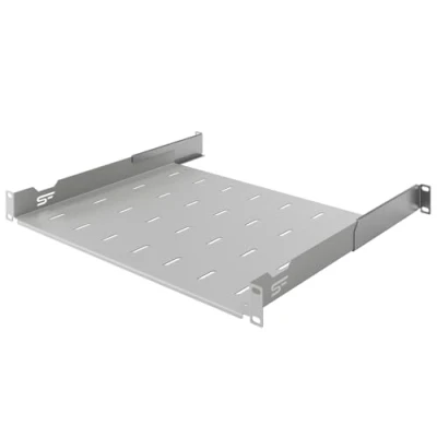 Abbildung von Stalflex Server Fachboden 19 Zoll 1U 350mm Serverschrank Hergestellt aus Hochbelastbarer Stahl Universelles Einstellbar Belüftetes Rackmontage Kragarmtablett