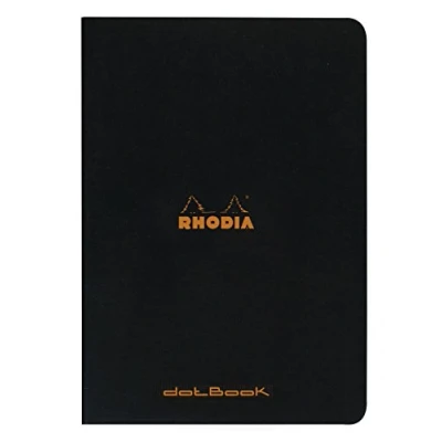 Abbildung von Rhodia 119166C Notizheft / Kladde DIN A4 21x29,7cm, 48 Blatt Dot Lineatur 80g, nicht mikroperforiert, Schwarz, 1 Stück