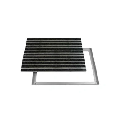 Abbildung von Fußmatte Emco Eingangsmatte DIPLOMAT + Rahmen 25mm Aluminium, Rips Anthrazit, Emco, rechteckig, Höhe: 25 mm, Größe: 600x400 für Innen und überdachten Außenbereich