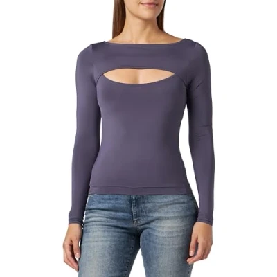Abbildung von G Star Cutout BOAT Langarmshirt, Damen, Größe: Small, Dk grape