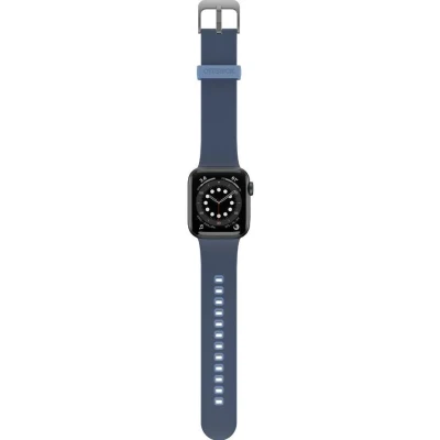 Abbildung von OtterBox All Day Uhrenarmband für Apple Watch Series 9/8/7/6/SE 2. gen/SE 1. gen/5/4/3 42mm/44mm/45mm, Weiches, Angenehmes und Strapazierfähiges Silikonband Watch, Blau