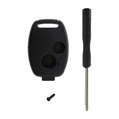 Abbildung von EMSea 2 Tasten Keyless Entry Fernbedienung Schlüsselanhänger Gehäuse Schwarz Schale Kompatibel mit Jazz Civic Accord FRV HRV ohne Schlüsselbart