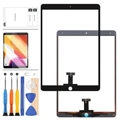 Abbildung von Touchscreen Ersatz Set Compatible für iPad Pro 10.5 A1701 A1709 (kein LCD, Keine Anleitung), Digitizer, Glas Reparaturteile, inklusive gehärtetem (schwarz)