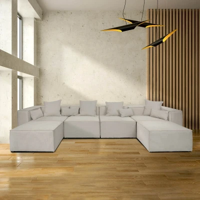 Abbildung von Modulares Sofa VERONA XXL hellgrau