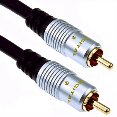 Abbildung von Reines Kupfer OFC Digital Audio oder Composite Kabel Cinch Stecker Zum Vergoldeten 10 m [10 Meter/10m]