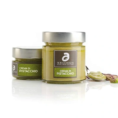 Abbildung von Pistaziencreme mit Sizilianischer Pistazie. Italienische Gourmet Spezialitäten 190g