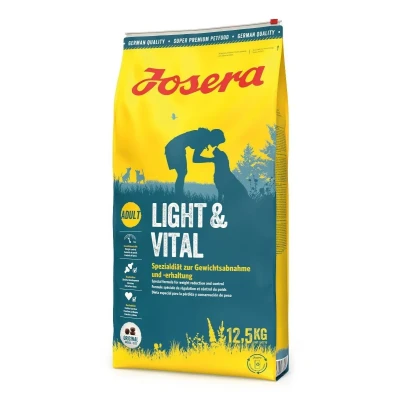 Abbildung von JOSERA Light &amp; Vital (1 x 12,5 kg) Adult Premium Trockenfutter für ausgewachsene Hunde Geflügel Erbse wenig Fett und viel Protein zur Gewichtskontrolle weizenfrei Hundefutter 1er Pack
