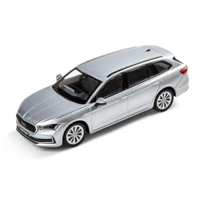 Abbildung von Skoda 3P0099300M7P Modellauto Superb Combi Miniatur Modell, Maßstab 1:43, Silber