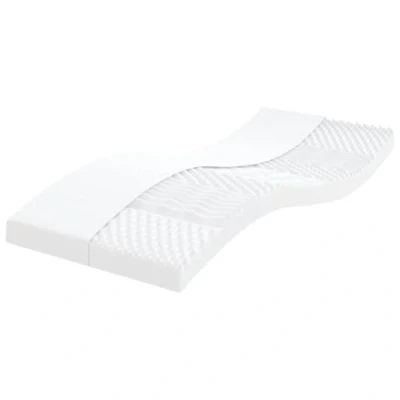 Abbildung von vidaXL Schaumstoffmatratze, Bettmatratze mit 7 Liegezonen, Matratze für Einzelbett, Kaltschaummatratze, Weiß 90x220cm Härtegrad 20 ILD