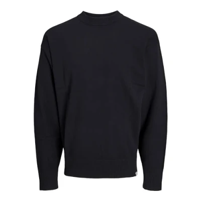 Abbildung von Jack &amp; Jones Rundhalsausschnitt Strickpullover, Herren, Größe: Small, Black