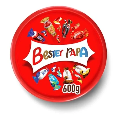 Abbildung von Celebrations &quot;Bester Papa&quot; Personalisierte Dose Pralinenmischung zum Vatertag Geschenkbox 1x 600 g