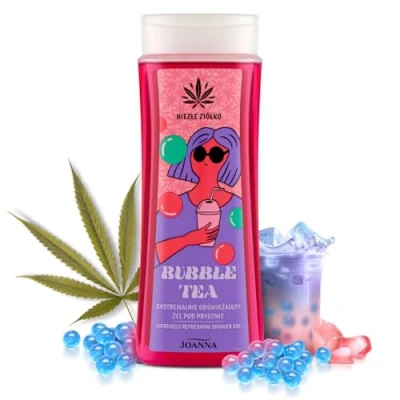 Abbildung von Joanna Duschgel Äußerst Erfrischend Feuchtigkeitsspendendes Aromatischer Bubble Tea Duft Trocknet die Haut nicht aus Sanft und Angenehm auf der mit Hanfextrakt 300 ml
