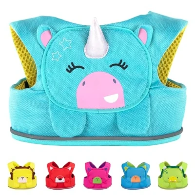 Abbildung von Trunki ToddlePak Praktische Kinderleine für Babys und Laufgurt Kinder Laufleine Sicherheitsleine Kleinkinder Una Einhorn (Türkis)
