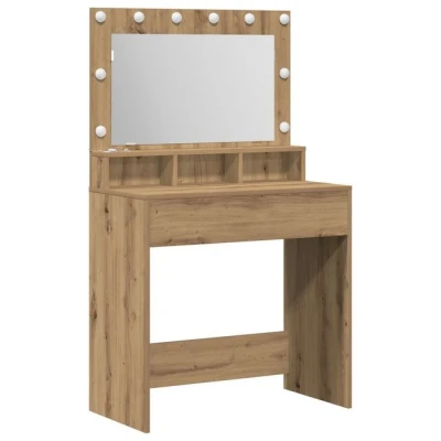 Abbildung von vidaXL Schminktisch Toaletttisch Artisan Eiche Holzwerkstoff 75.5 x 41 135 cm (1 St)