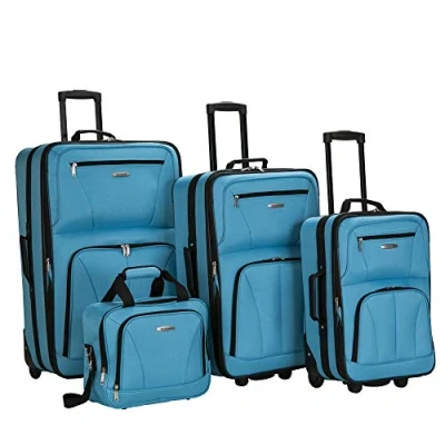 Abbildung von Rockland Jungle Softside Handgepäck Set, türkis, Einheitsgröße, 4 teiliges Gepäck Set