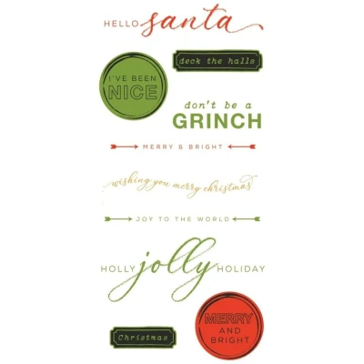 Abbildung von Sizzix Framelits Die w/Stamps by 49 and Market Jolly Sentiments (10+4pcs) (666707)