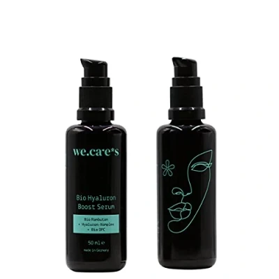 Abbildung von wecares Bio Hyaluron Boost Serum 50ml Feuchtigkeitspflege mit Rambutan, Aloe Vera, OPC vegane Anti Aging Feuchtigkeitscreme für Gesicht &amp; Haut natürliche Kosmetik made in Germany