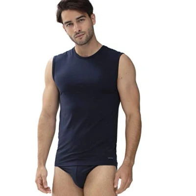Abbildung von mey Tanktop Serie Network Nachtwäsche Shirt, Herren, Größe: 50, Marine