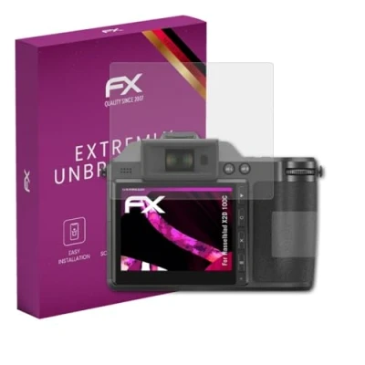 Abbildung von atFoliX Glasfolie kompatibel mit Hasselblad X2D 100C Panzerfolie, 9H Hybrid Glass FX Schutzpanzer Folie (1er Set)