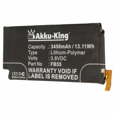 Abbildung von Akku King kompatibel mit Motorola FB55 Li Polymer 3450mAh für Moto X Force, Bounce, Droid Turbo 2, XT1580, XT1581, XT1585