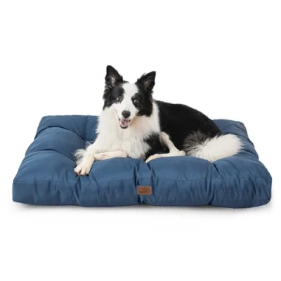 Abbildung von BEDSURE Hundebett große Waschbar 91x68 cm hundematratze kühlmatte L für Hunde, Outdoor gepolstert Hundematte Dunkles blau in 10cm Höhe, selbstkühlend Grosse XL Hundekissen Sommer