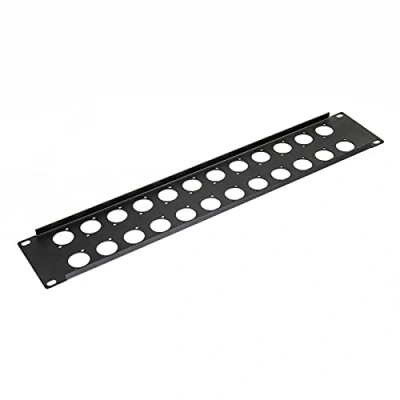 Abbildung von Music Store 19 Zoll, XLR Einbau Blende 2HE, Stahl, 24x Rackblende