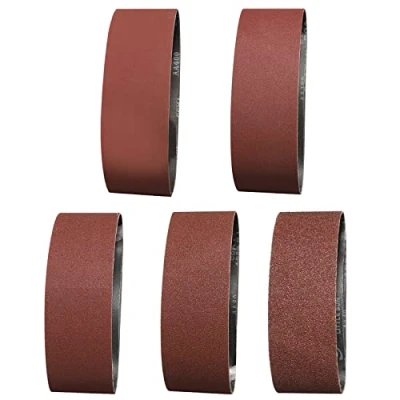 Abbildung von Sruhrak Schleifband 100X560mm 10 Stück Bandschleifer Schleifbänder, je 2 X Korn 60/80/120/240/400 Set, zum Schleifen, Feilen, Schärfen und Entrosten, Am besten für Holz