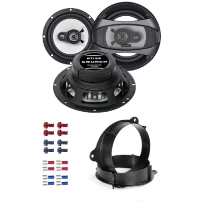 Abbildung von Crunch GTI62 Lautsprecher mit Einbauset passend für Renault Kangoo ab 2012 Türen vorne 360 Watt 165mm 2 Wege Koax