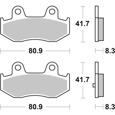 Abbildung von TRW Sinter Maxi Scooter MCB746SRM Bremsbelagsatz