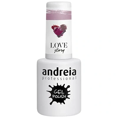 Abbildung von Andreia Professional Semi Permanenter Nagelgel Lack für UV/LED Lampe Intensiver Glanz und 4 Wochen haltbare French Manicure Lackierung Farbe 306 Rosa Grautöne Lila 10.5 ml