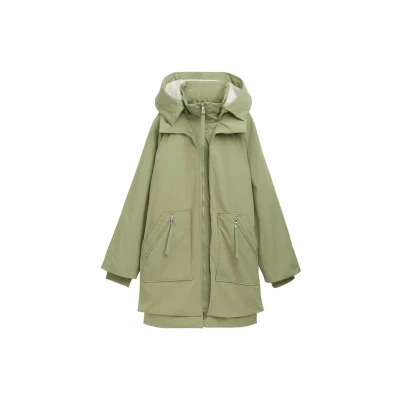Abbildung von TOM Tailor Denim Parka, Damen, Größe: XS, Greyish green