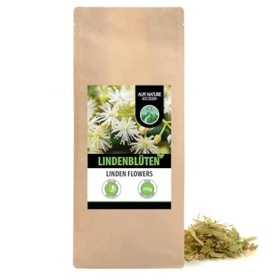 Abbildung von Lindenblüten Tee (250g), getrocknet, Lindenblütentee 100% natürlich, ohne Zusätze