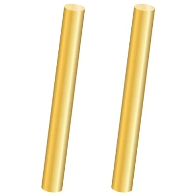 Abbildung von LAVMHAB Messingstab 10mm x 200mm, Massive Runde Messingstangen für DIY Handwerk (2 Stück)