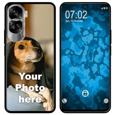 Abbildung von PhoneNatic personalisierte Handyhülle für Honor 90 Lite Custom Case in schwarz zum selbst gestalten mit eigenem Foto Bild Text individuell (Custom Schwarz, 90)