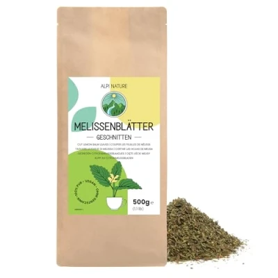 Abbildung von Zitronenmelisse Tee 500g von Alpi Nature, lose, getrocknet, Melissenblätter zur Zubereitung Melissentee und Lemon balm