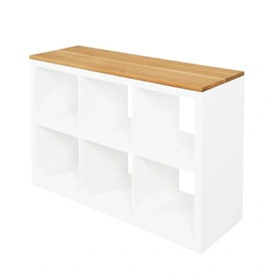 Abbildung von Natural Goods Berlin 1x Kallax Deckplatte Eiche DIY I K E A Upcycling 2 cm Starke Holzplatte passgenau mit Antirutschfunktion Schrank Fensterbrett 112 x 39