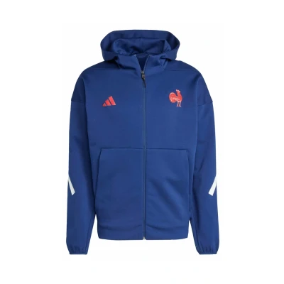 Abbildung von adidas Performance France Travel Fullzip Track Sweatjacke, Herren, Größe: XS, Dark blue