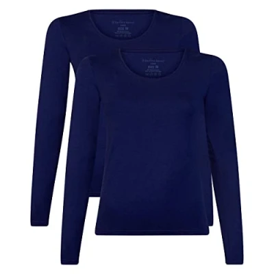 Abbildung von Bamboo Basics 2ER PACK Unterhemd/shirt, Damen, Größe: 40, Navy