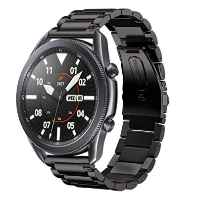 Abbildung von SUNDAREE Kompatibel mit Armband Samsung Galaxy Watch 3 45MM SM R840/Huawei GT 4 46MM/Garmin Venu 3/AMAZFIT GTR 4/Ticwatch Pro Ultra,22MM Schwarz Edelstahl Metall Ersatz Uhrenarmband