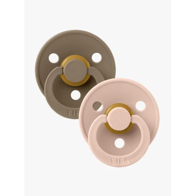 Abbildung von BIBS Schnuller Colour 2er Pack Latex Größe 2, Dark Oak/Blush