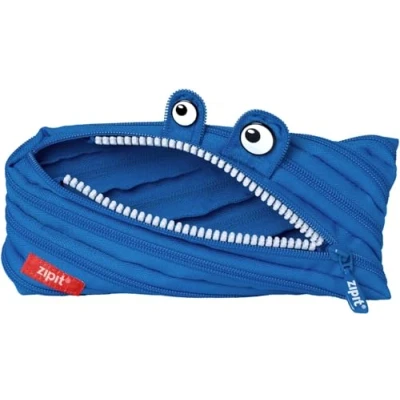 Abbildung von ZIPIT Monster Federmäppchen für Jungen Großes Mäppchen die Schule Etui Kinder Federmappe Blau
