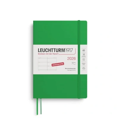 Abbildung von LEUCHTTURM1917 372559 Wochenkalender Medium (A5) 2026, 12 Monate, Softcover, Spring Leaf, Deutsch