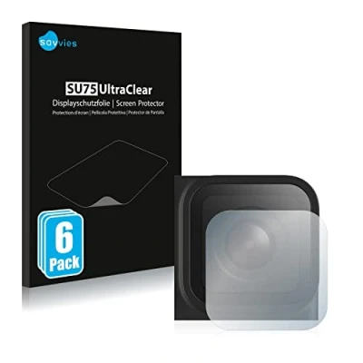 Abbildung von Savvies 6 Stück Schutzfolie für GoPro Hero 9 Black (Linse) Displayschutz Folie Ultra Transparent