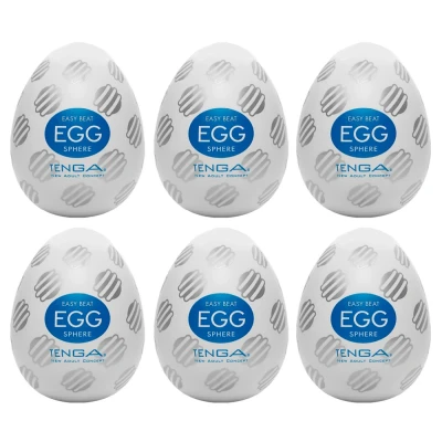 Abbildung von Masturbator „Egg Sphere“ mit Rillenkugel Stimulationsstruktur