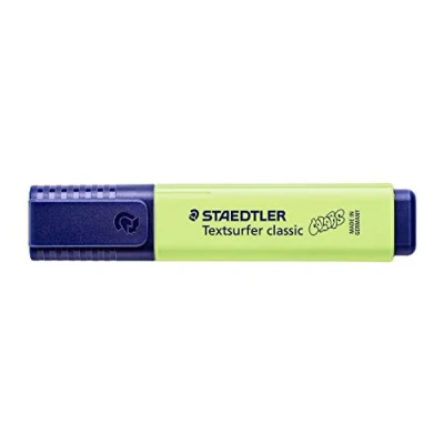 Abbildung von STAEDTLER 364 C 530 Textsurfer classic 364, Pastell Textmarker (hohe Qualität Made in Germany, mit großem Tintenspeicher für extra lange Markierleistung) 10er Schachtel limettengrün