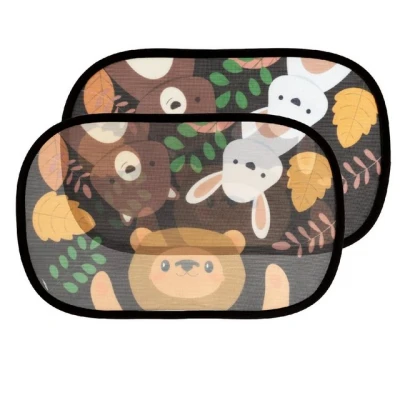 Abbildung von Titaniumbaby Autosonnenschutz Baby Sunshade Tierfreunde, (2 Stück, semitransparent, blockt 95% der UV Strahlen), statisch selbsthaftend
